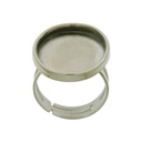 Anillo regulable con alojamiento para cabuchón Ø 18mm