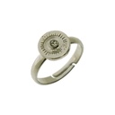 Anillo regulable con adorno Ø9mm con simil PP9