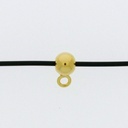Bola Ø 5mm con anilla y agujero pasado Ø 2mm