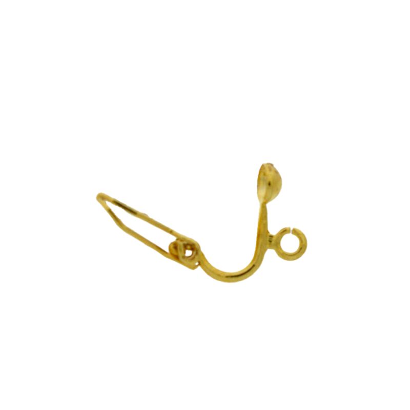 Pendiente clip 13,5x10mm con anilla abierta