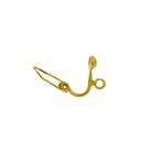 Pendiente clip 13,5x10mm con anilla abierta