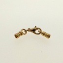 Cierre mosquetón 10mm + 2 terminales para cordón Ø 2mm