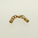 Cierre mosquetón 12mm + 2 terminales para cordón Ø 3mm