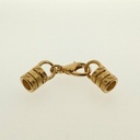 Cierre mosquetón 14mm + 2 terminales para cordón Ø 5mm