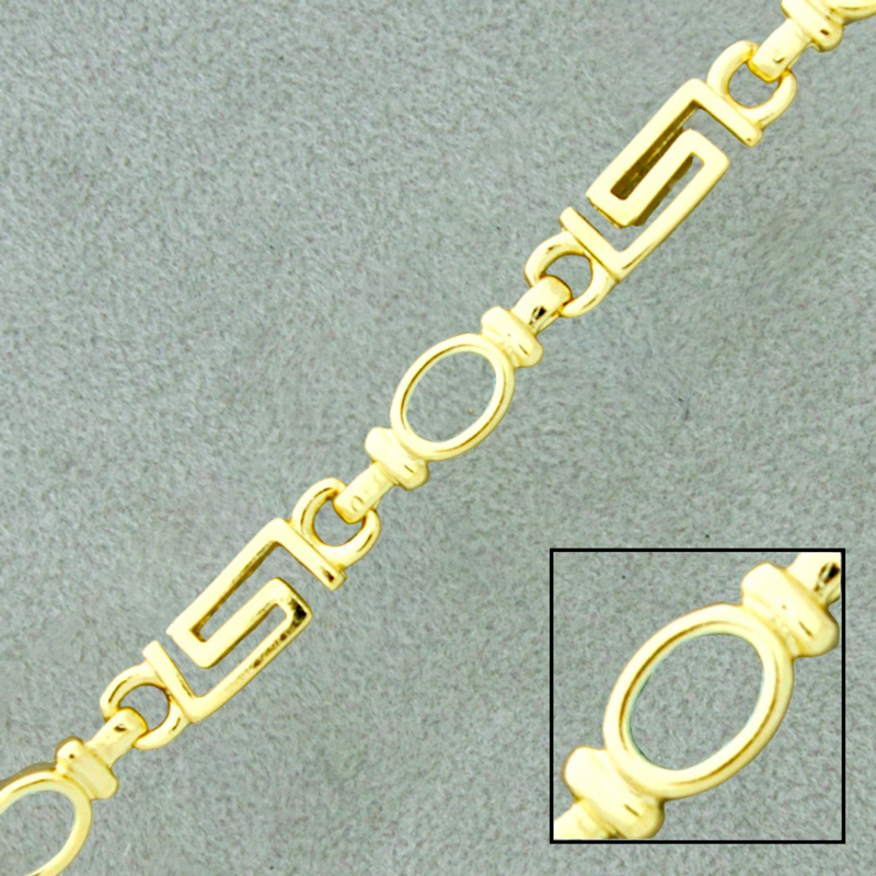 Brass chain for oval glass stone width 6mm