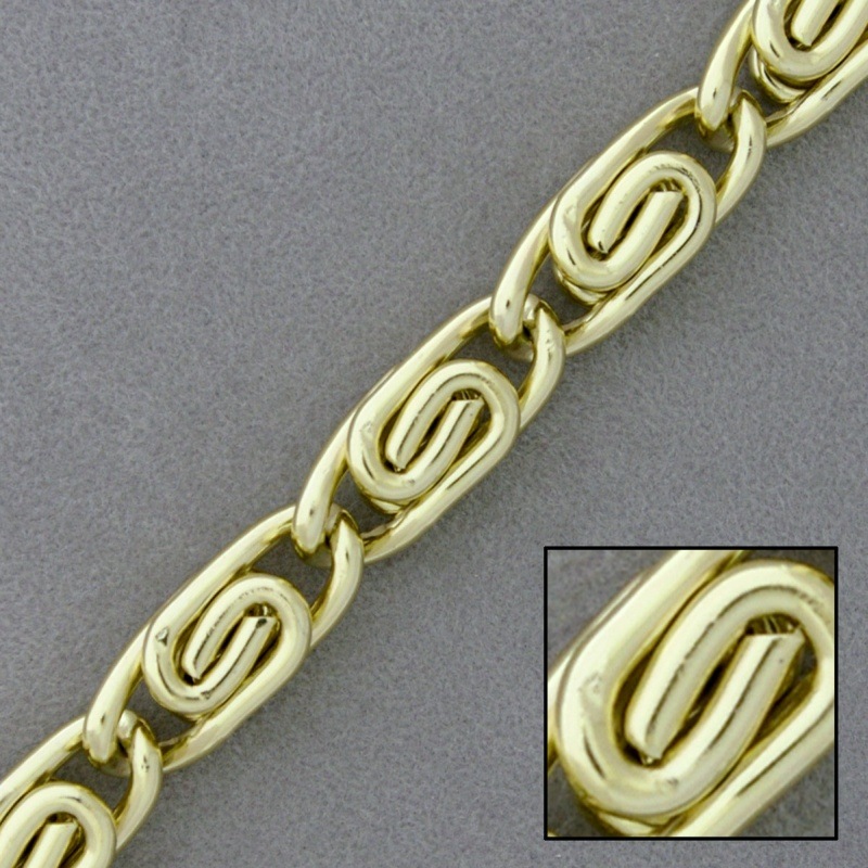 Gold plated aluminium  chain width 9mm