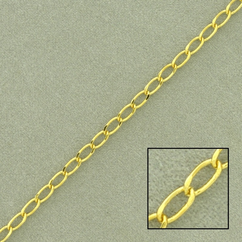 [521540000] Chaîne en laiton gourmette 2 côté lime largeur 2,6mm