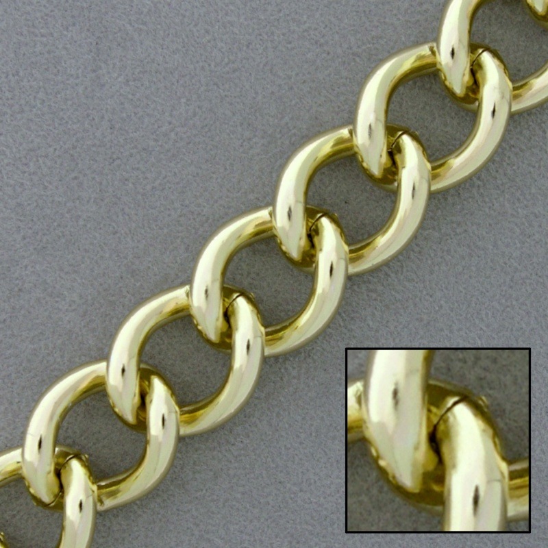 Gold plated aluminium  chain width 14,9mm