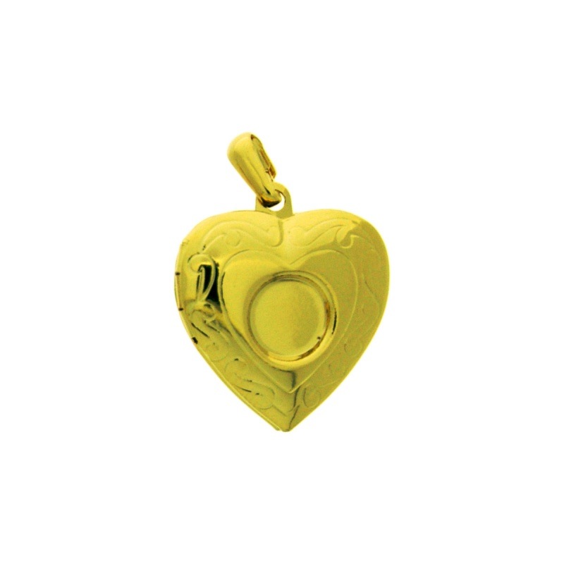 [116540000] Pendentif médaillon coeur 30x20mm