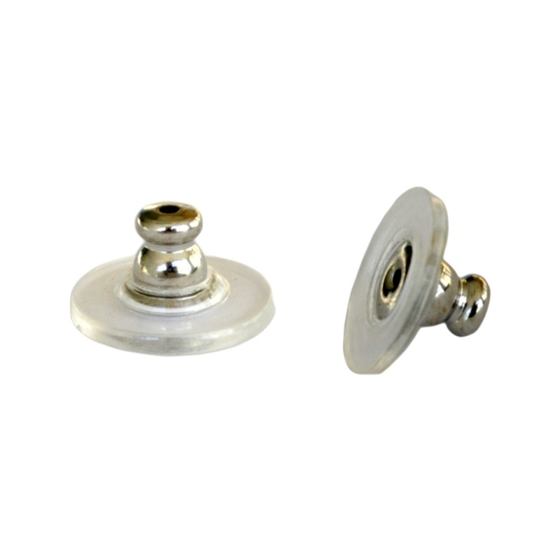 [110301500] Presión 6x11mm  blanco sin níquel con aro de plástico. VÁLIDA PARA ESPIGÓN DE Ø0,7mm.