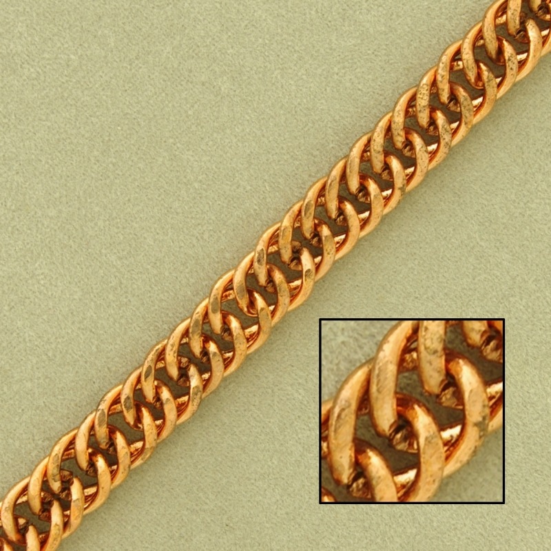 Double curb steel chain width 7,3mm