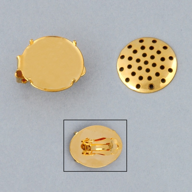Boucle d'oreille clip et grille Ø 18mm.