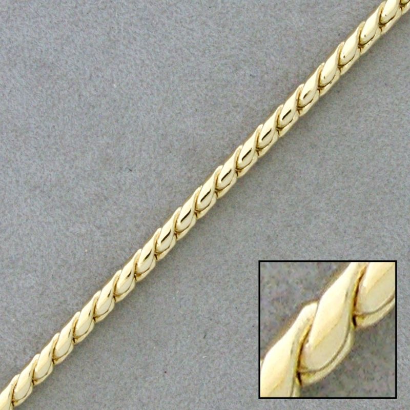 Cadena de latón serpiente ancho Ø3,2mm