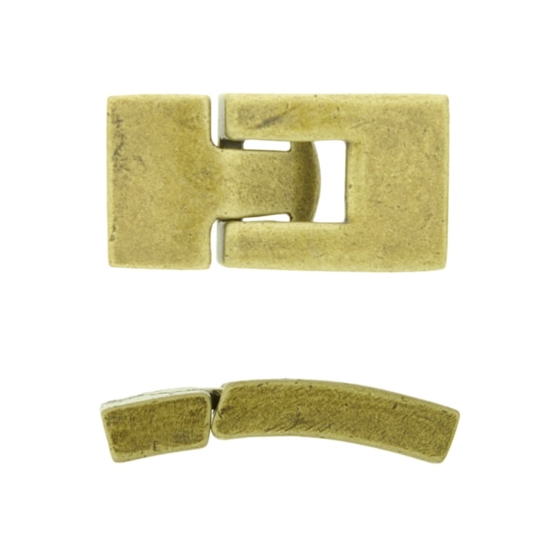 [218481600] Pewter clasp 17x32mm to ribbon 14x2,5mm