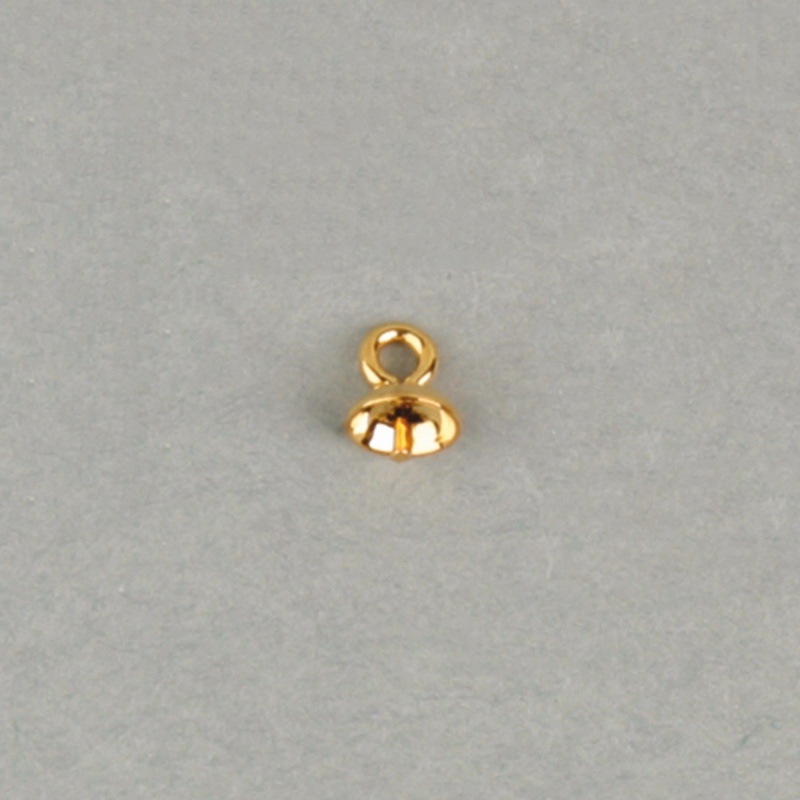 Pendant Ø4mm cup, Ø1mm splinter and Ø1mm closed ring for round pearl Ø6 and 7mm.