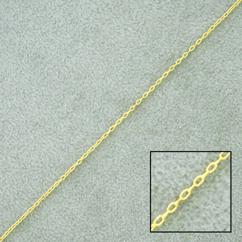 Cadena fina de latón forzada ancho 0,9mm