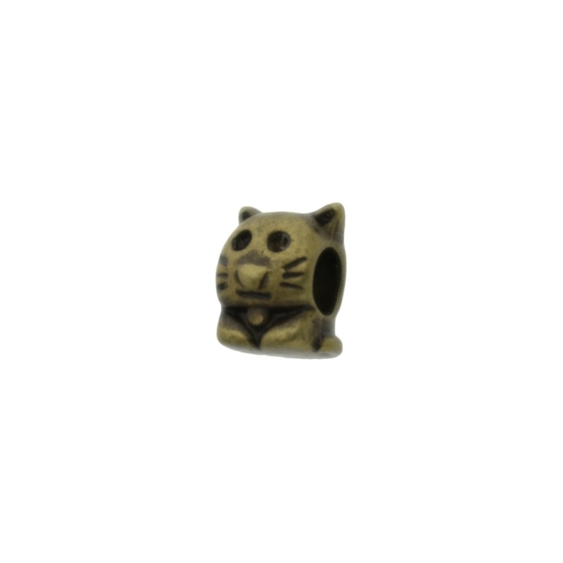 Intercalaire chat 11x8mm. Trou Ø 4mm.