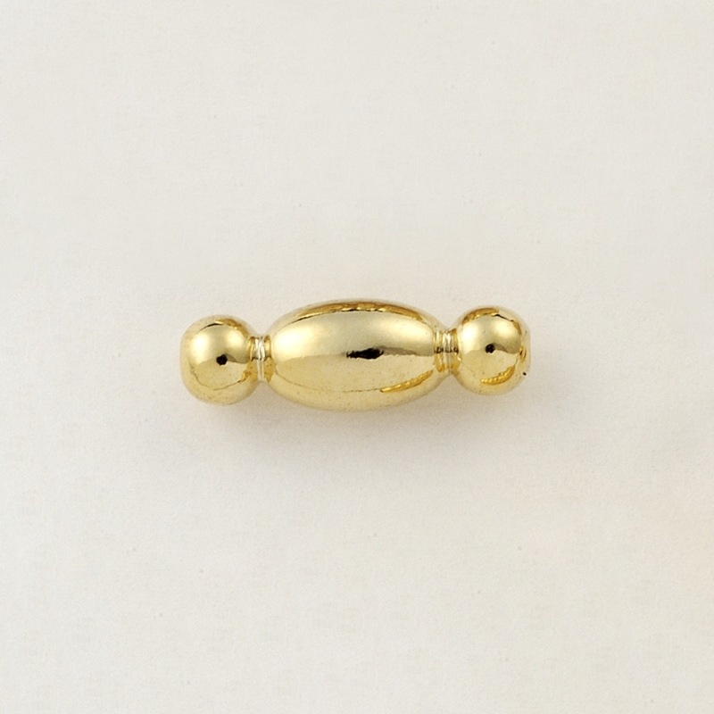 Metal bead 4,5x14mm. Hole Ø 1mm