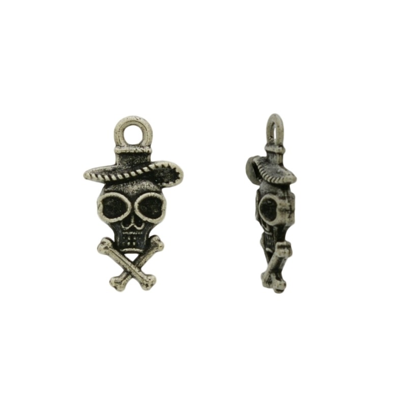 Colgante calavera pirata 18x11mm
