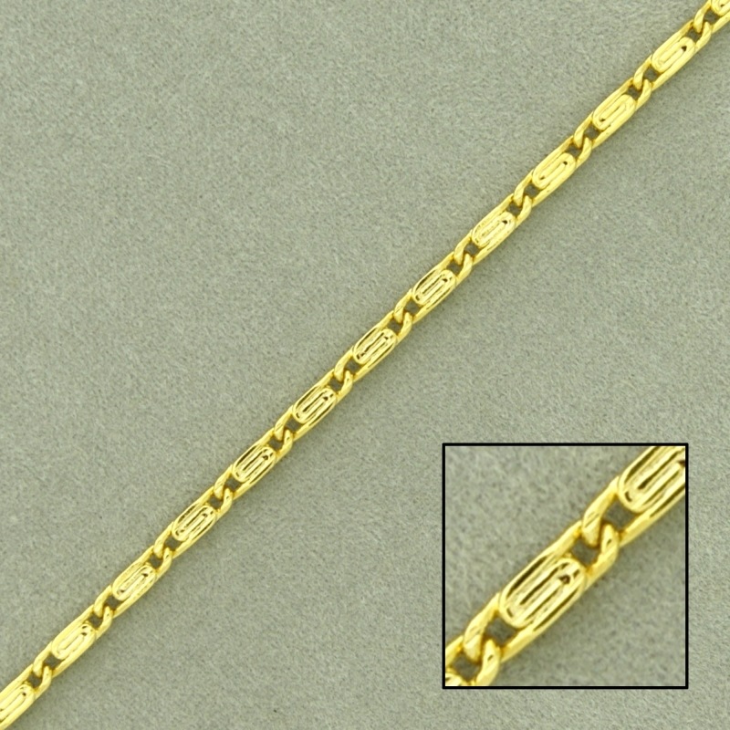 Snail brass chain width 2,2mm