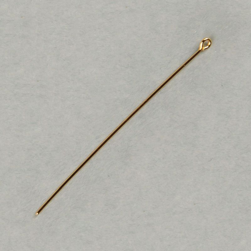 [110726000] Tige en laiton 60mm à œillet. Fil Ø 0,7mm