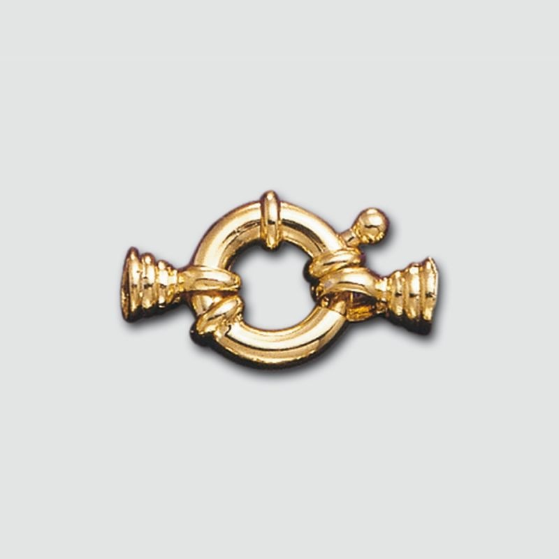 [228041000] Fermoir bouée Ø 10mm + 2 embouts pour perles Ø 4mm