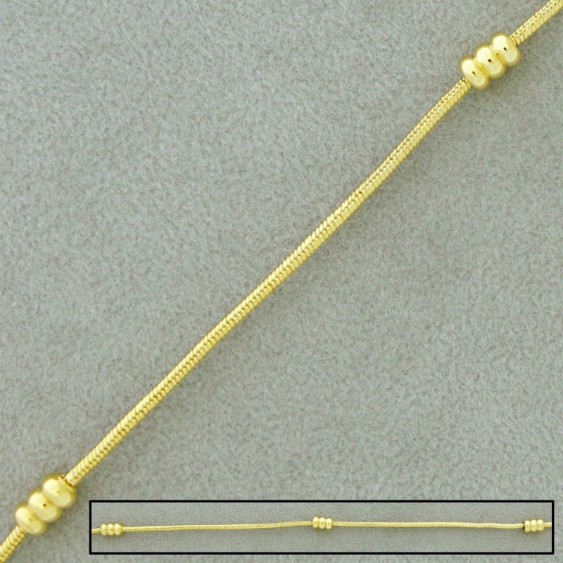 [520340000] Snake brass chain Ø1,5mm. Ornament width 3,6mm