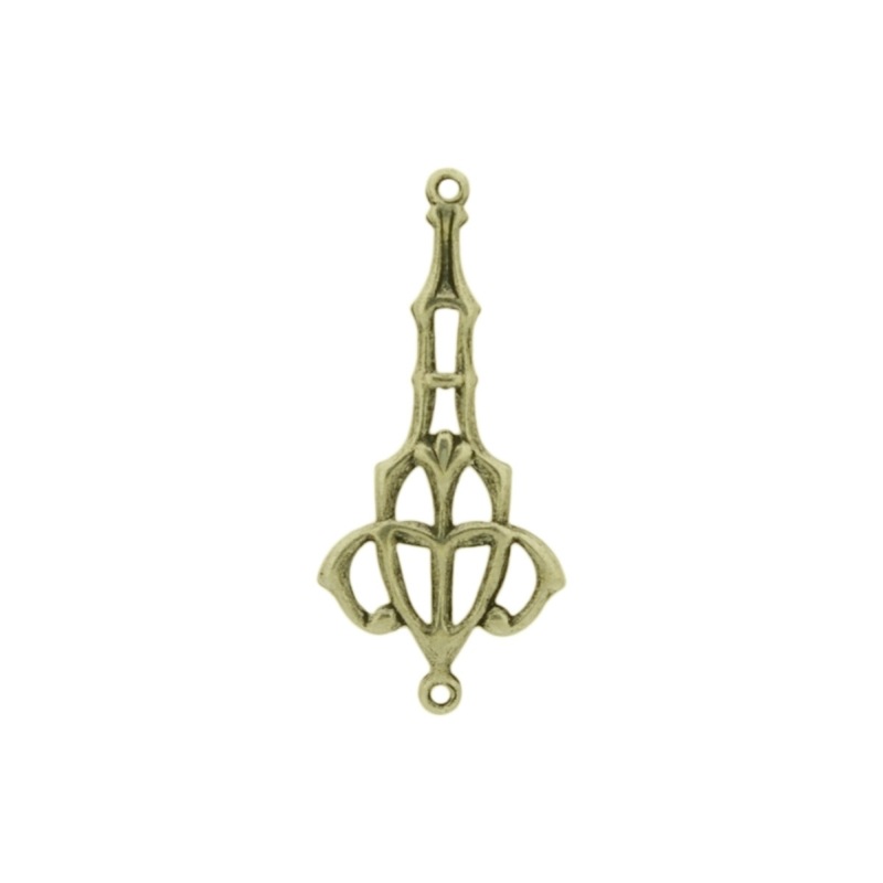 Metal component 2 loops 30x13mm