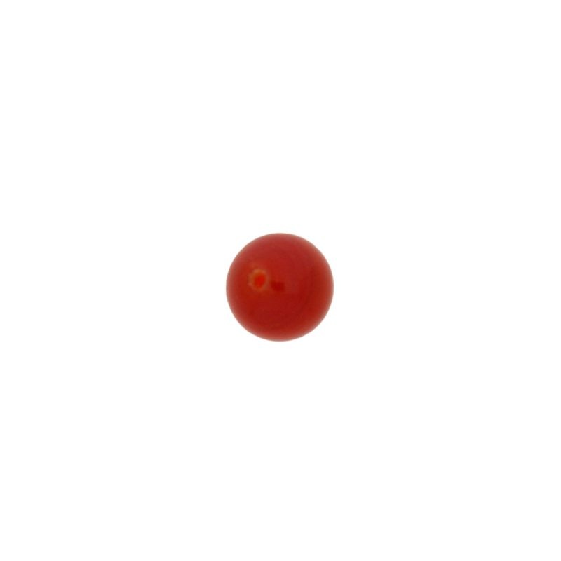 Bola de vidrio Ø8mm color carneol. Agujero pasado.