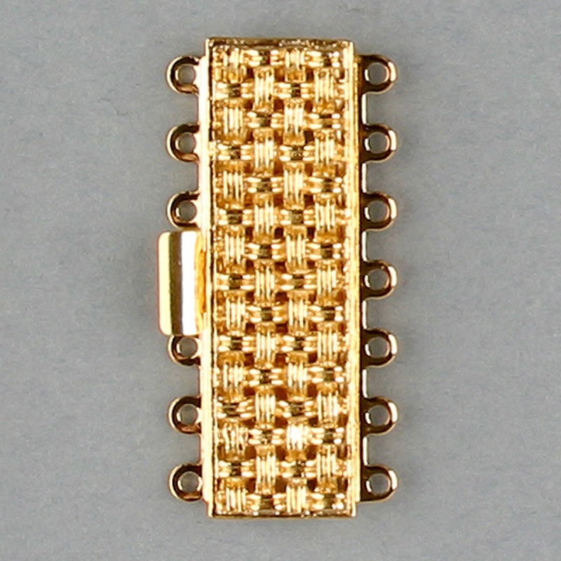 Fermoir de collier 36x18mm 7 rangs
