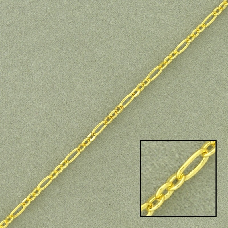 Cadena de latón forzada ancho 2,2mm