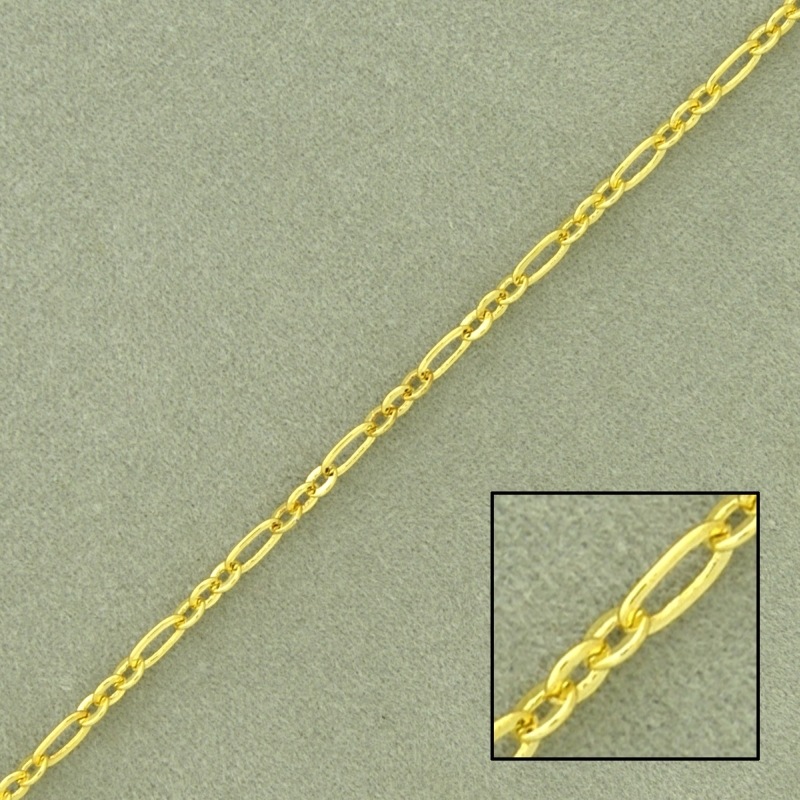 Cadena de latón forzada ancho 2,2mm
