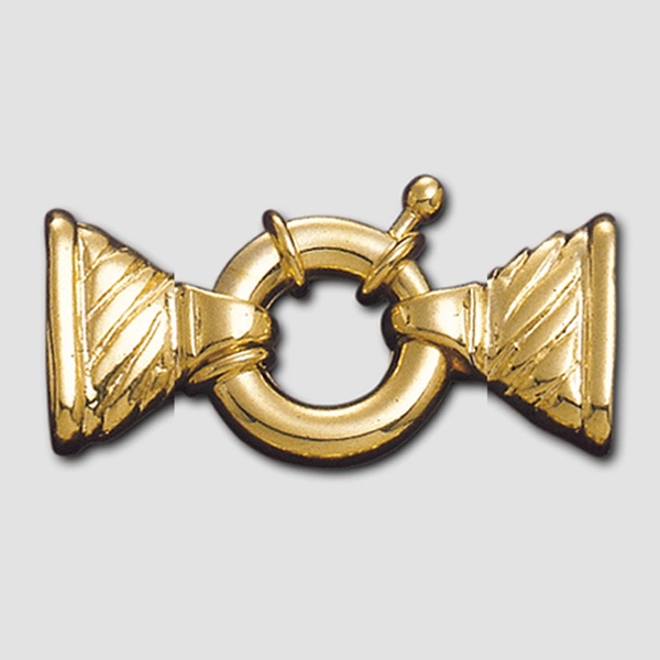 [228101600] Fermoir bouée Ø16mm + 2 embouts pour perles Ø5mm (3-tours)