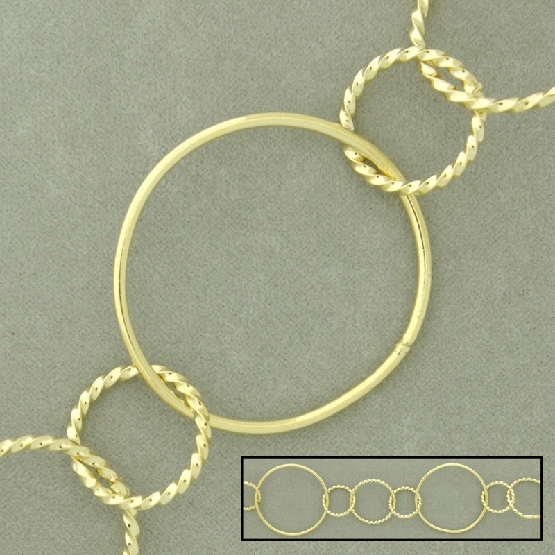 Large link brass chain width 28,5mm