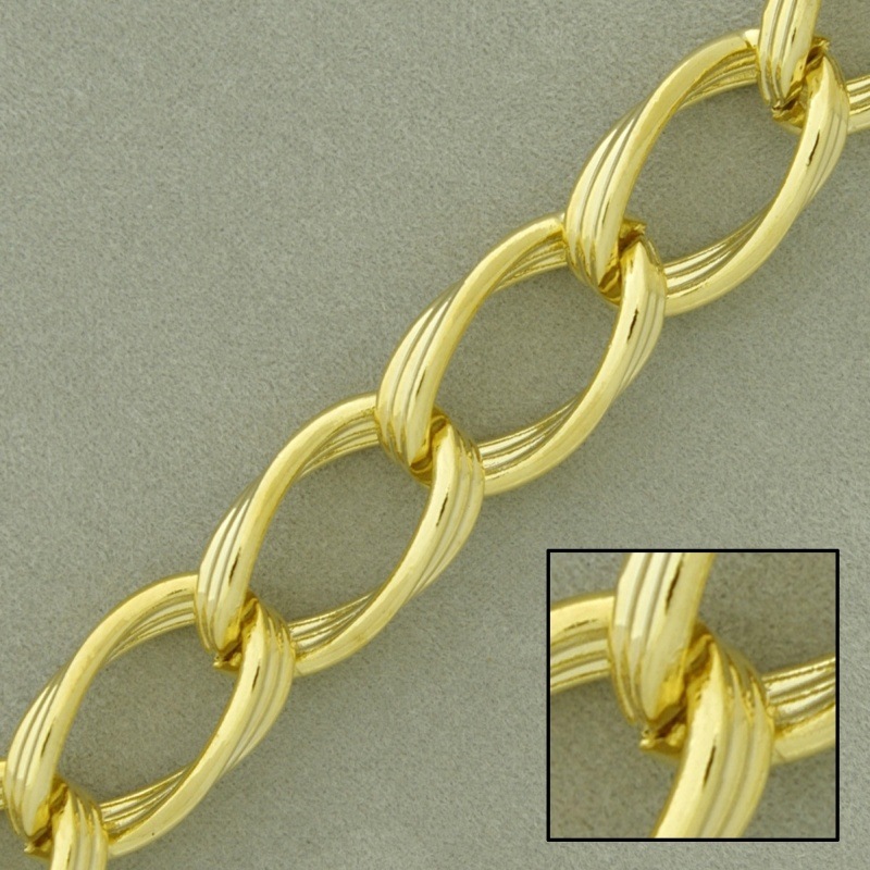 Cadena de latón eslabones grandes ancho 12mm