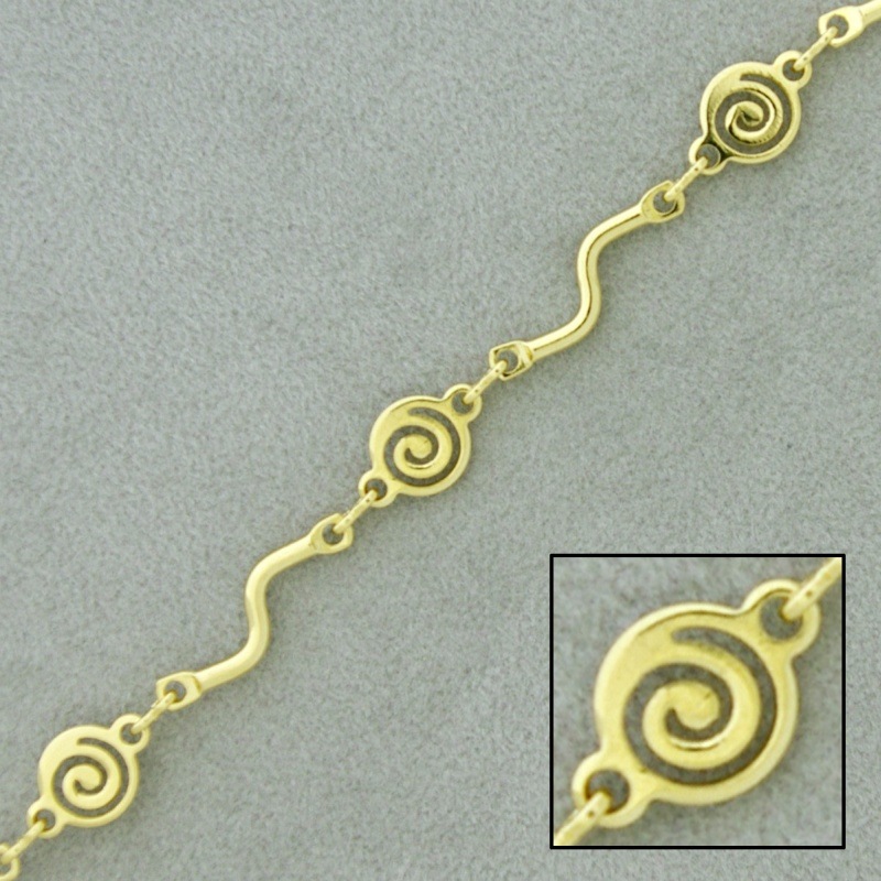 [922310700] Cadena de latón espiral ancho 7mm