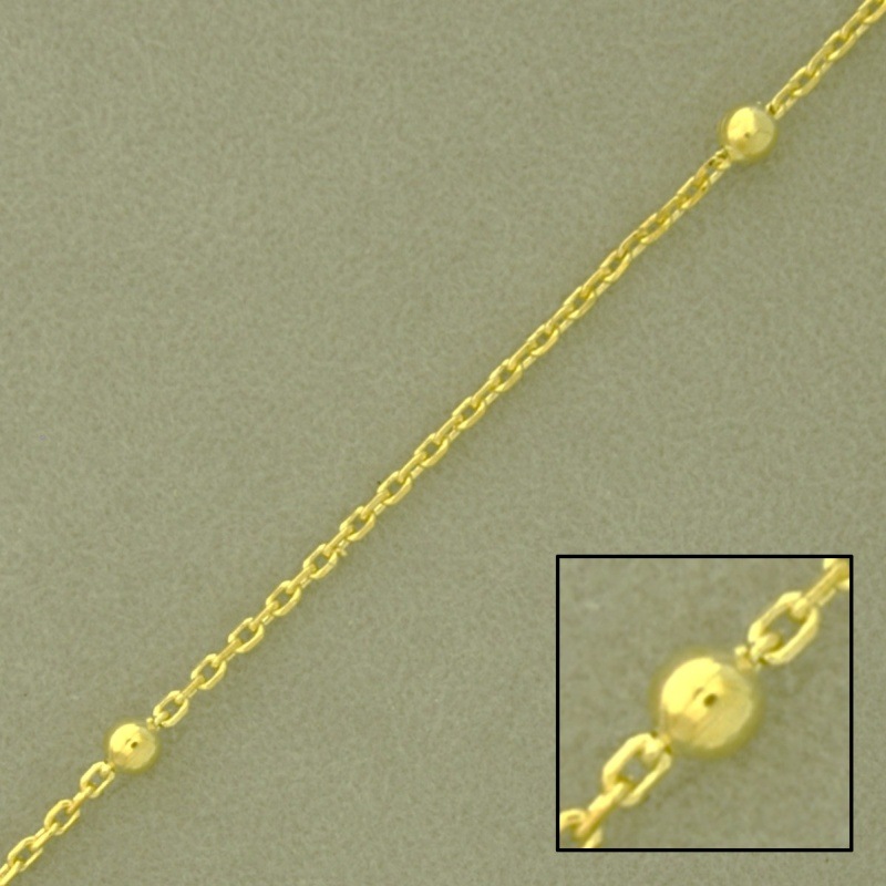 Cadena forzada latón con bolas de Ø3,2mm