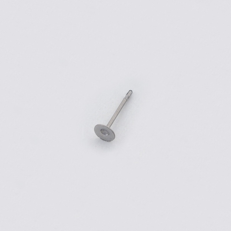 Ear post with Ø 4mm flat pad