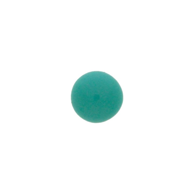 Piedra cabuchón Ø8mm base plana color turquesa
