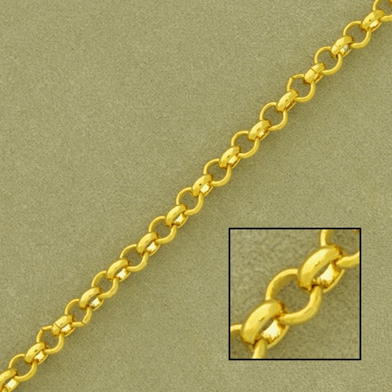 Belcher brass chain width 3,8mm. Welded links for better resistance.