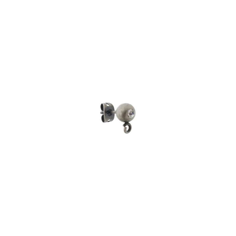 Ear stud Ø 4mm ball to PP12 strass with loop