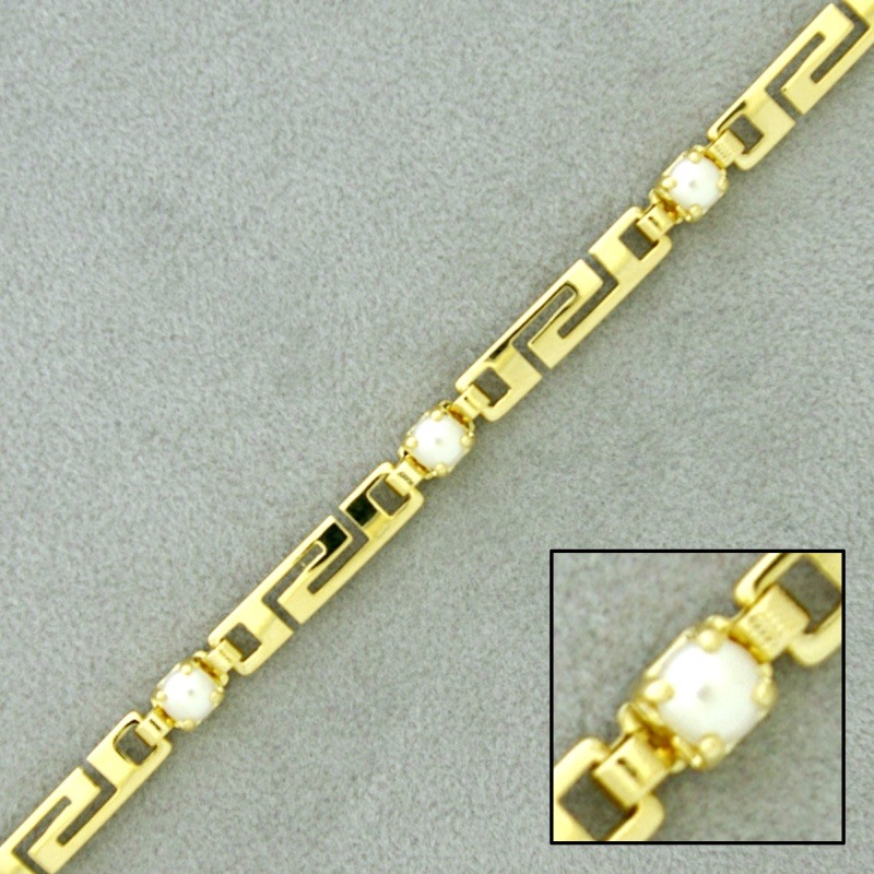 Bead brass chain width 4mm