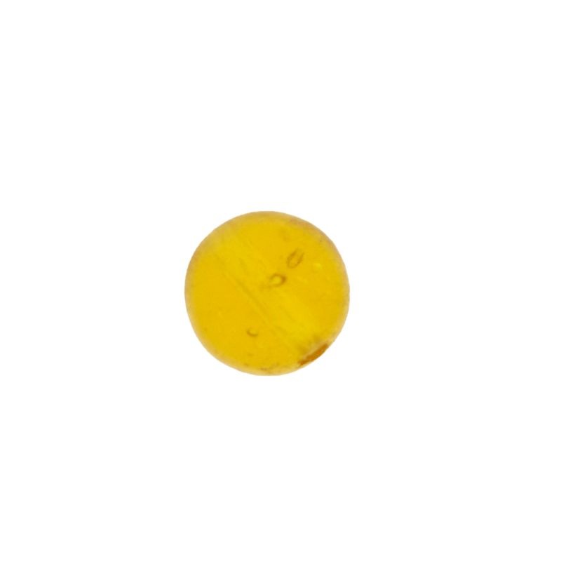 Bola de vidrio Ø12mm color topacio. Agujero pasado.