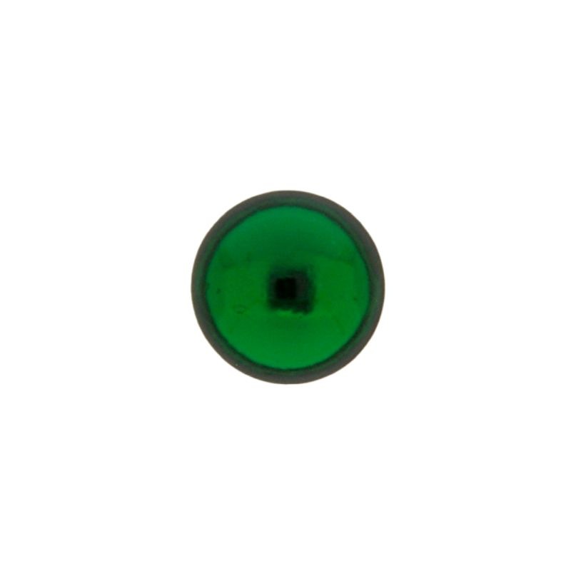 [750480900] Stone cabochon Ø10mm flat base emerald colour