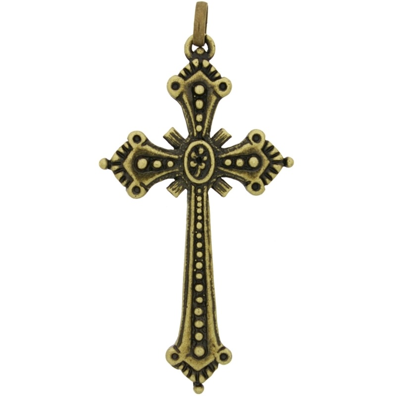 Colgante cruz 80x40mm con portacolgante
