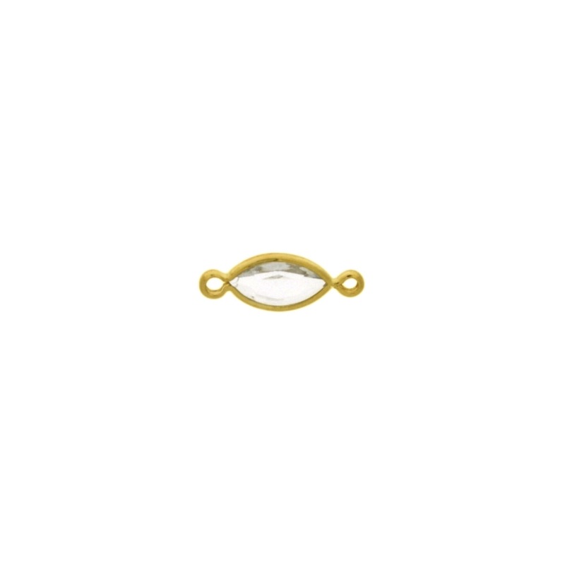 Intercalaire navette 10x5mm couleur cristal