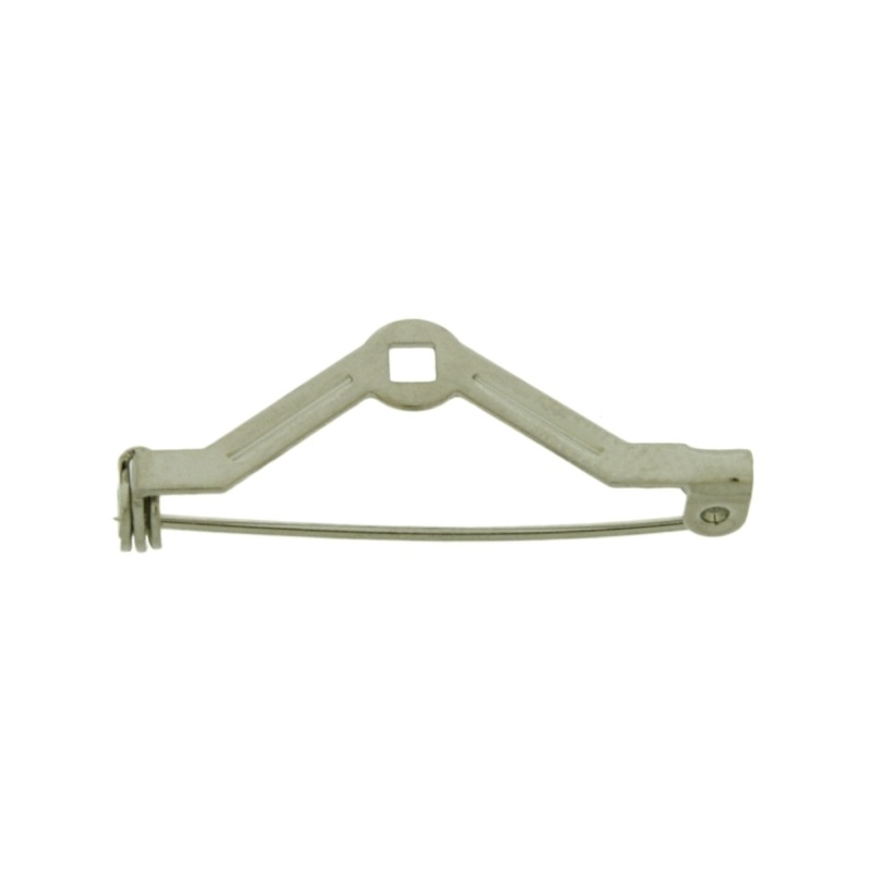 Triangular bar pin 33x11 safety clasp