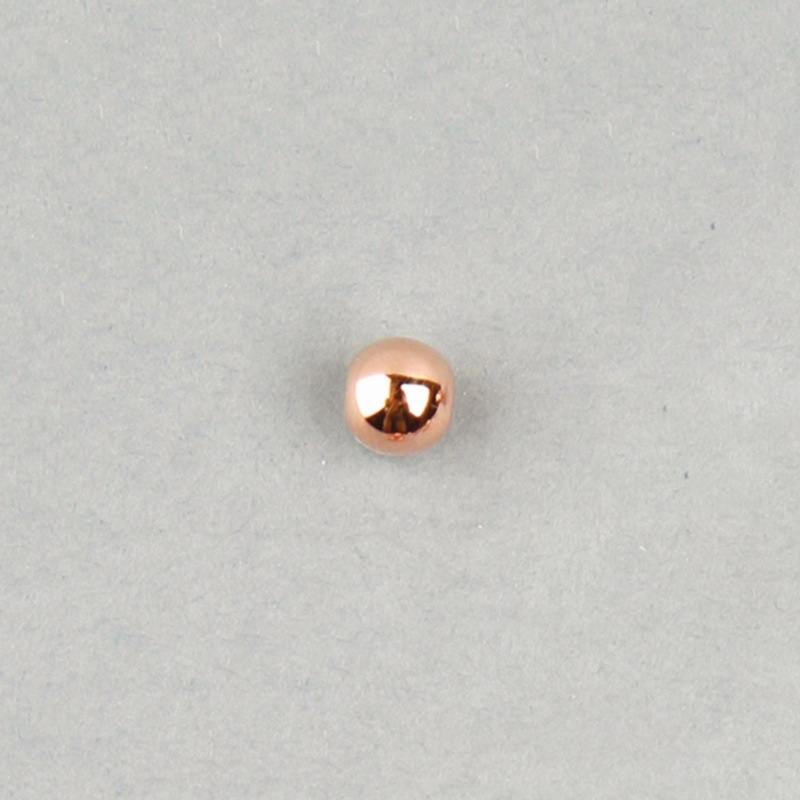 Boule métallisée Ø 10mm. Trou Ø 1,5mm