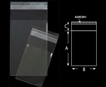 Bolsa PP adhesivo 60 x 40 x 0,03+40 mm