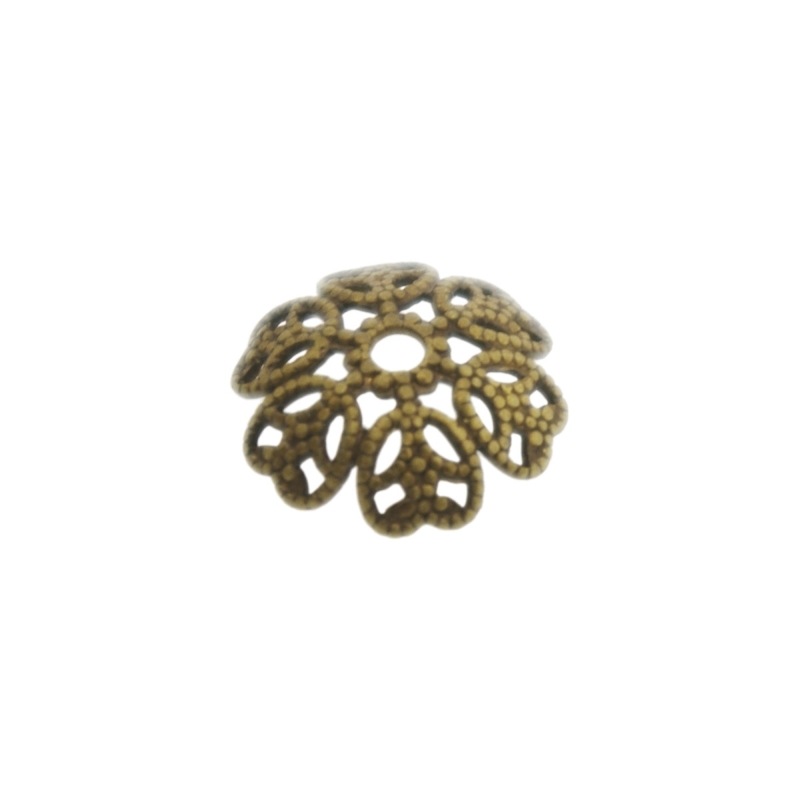 Coupelle filigranée Ø 14mm. Trou Ø 2mm